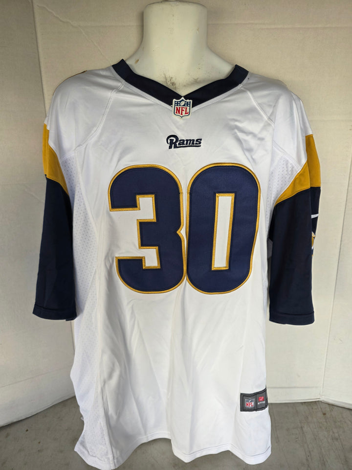 Todd Gurley Los Angeles Rams 2015 Nike XL Game Model Team Signed Jersey - NFC Champs - Aaron Donald Jared Goff - original photo 1