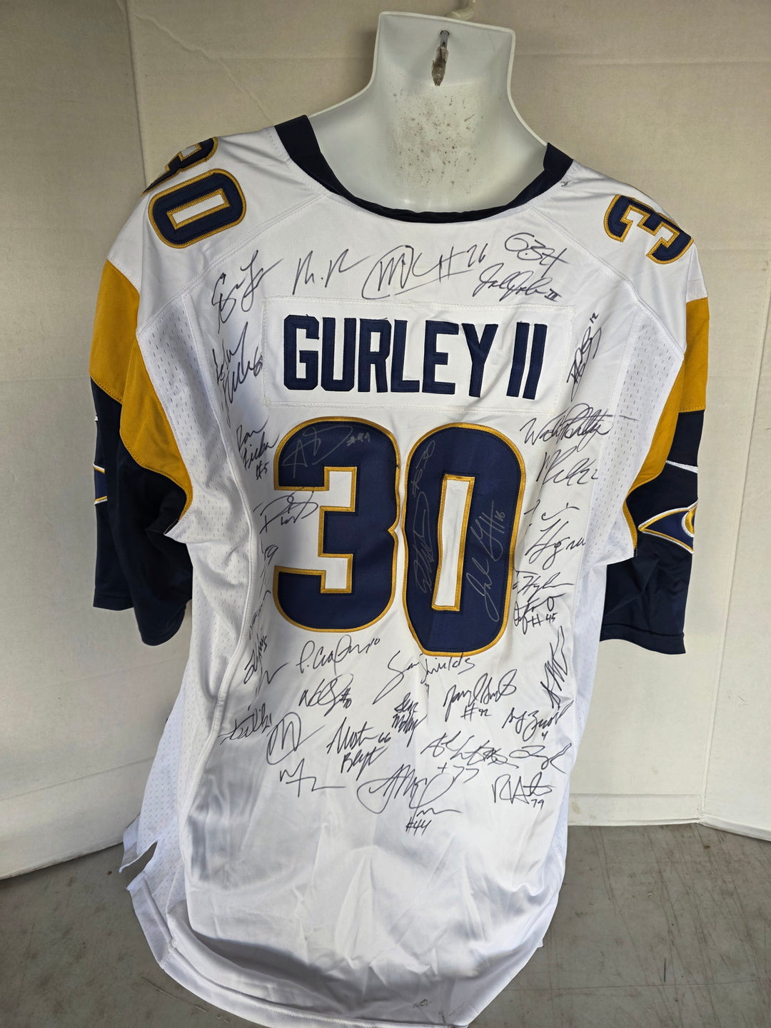 Todd Gurley Los Angeles Rams 2015 Nike XL Game Model Team Signed Jersey - NFC Champs - Aaron Donald Jared Goff - original photo 2
