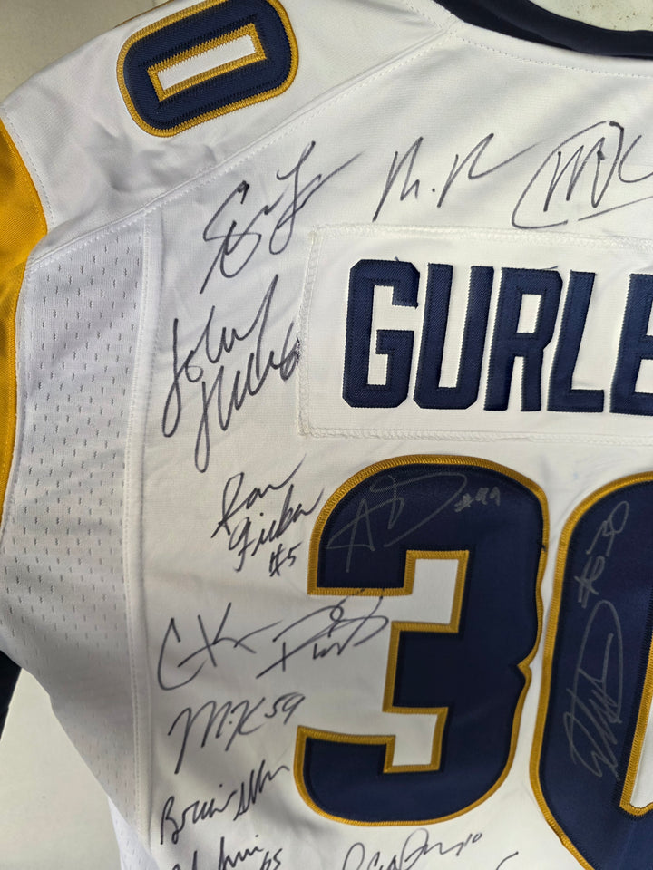 Todd Gurley Los Angeles Rams 2015 Nike XL Game Model Team Signed Jersey - NFC Champs - Aaron Donald Jared Goff - original photo 3