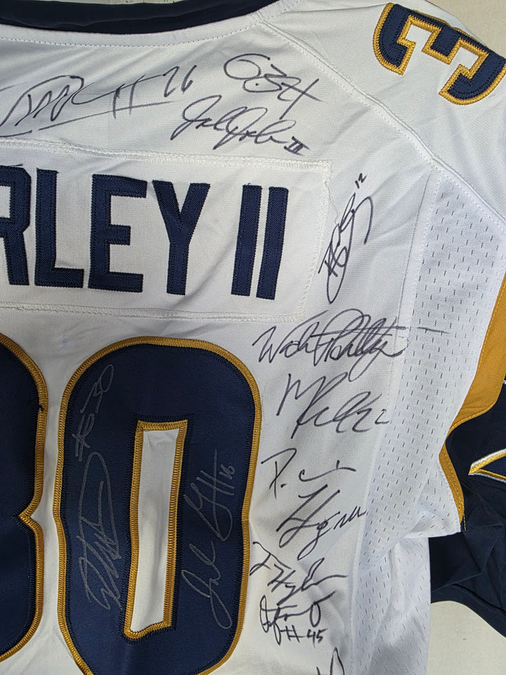 Todd Gurley Los Angeles Rams 2015 Nike XL Game Model Team Signed Jersey - NFC Champs - Aaron Donald Jared Goff - original photo 6