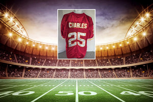Jamaal Charles Kansas City Chiefs Reebok Size 50 Game Model Jersey Signed