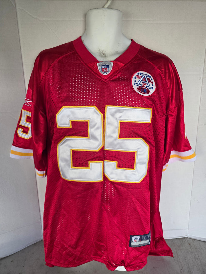 Jamaal Charles Kansas City Chiefs Reebok Size 50 Game Model Jersey Signed - original photo 1