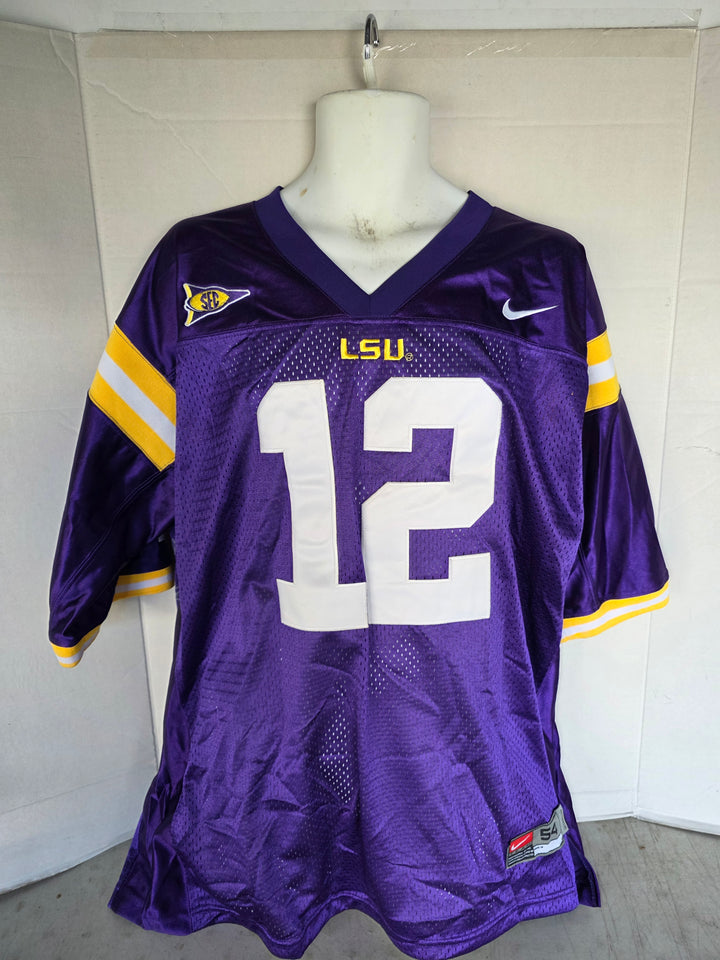 Jarrett Lee 2010-11 LSU Tigers Game Model Jersey Team Signed National Champs - original photo 1