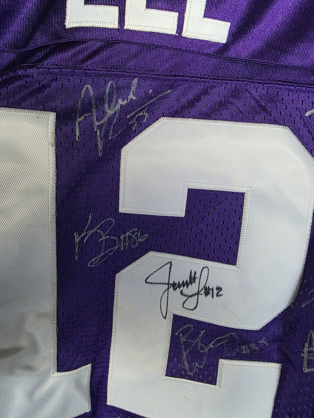 Jarrett Lee 2010-11 LSU Tigers Game Model Jersey Team Signed National Champs - original photo 8
