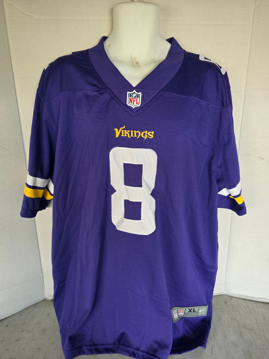 Kirk Cousins Minnesota Vikings Nike XL Game Model Jersey Signed - original photo 1