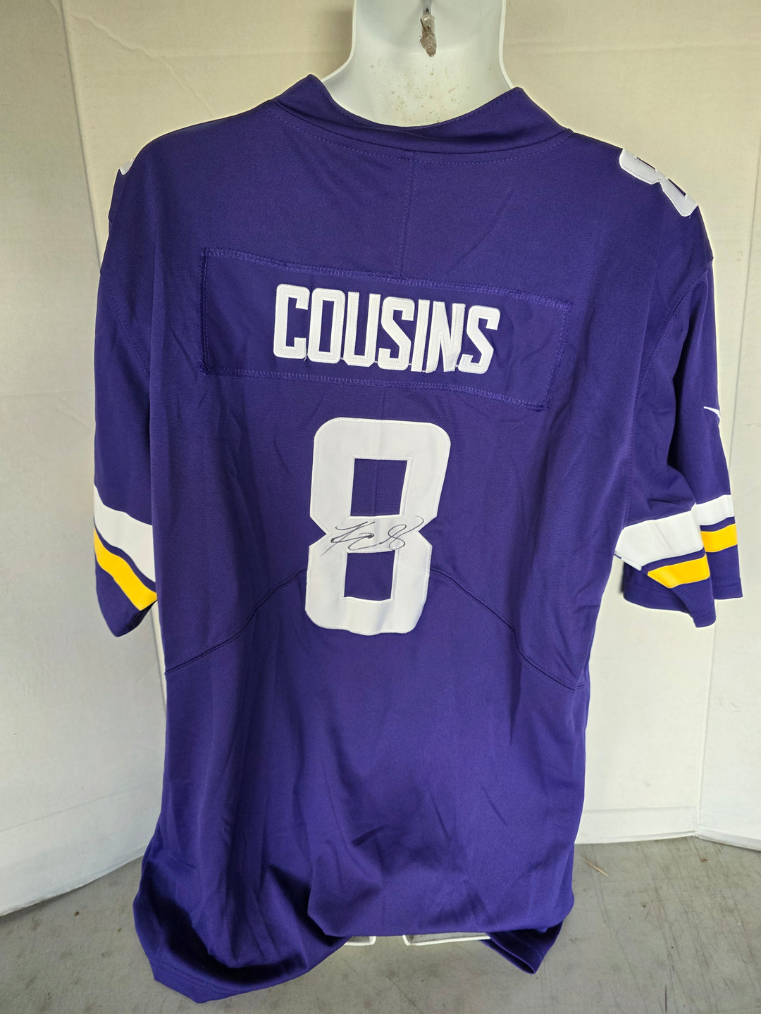 Kirk Cousins Minnesota Vikings Nike XL Game Model Jersey Signed - original photo 2