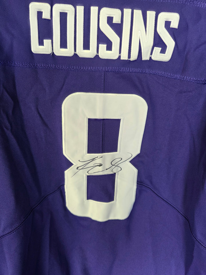Kirk Cousins Minnesota Vikings Nike XL Game Model Jersey Signed - original photo 3
