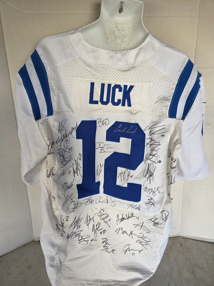 Andrew Luck Indianapolis Colts 2015 Nike Size 48 Game Model Jersey Team Signed - original photo 2