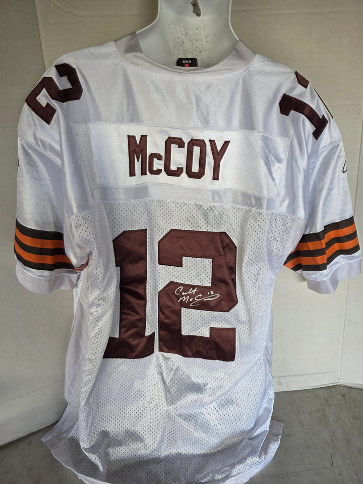 Colt McCoy Cleveland Browns Reebok Size 54 Game Model Jersey Signed - original photo 2