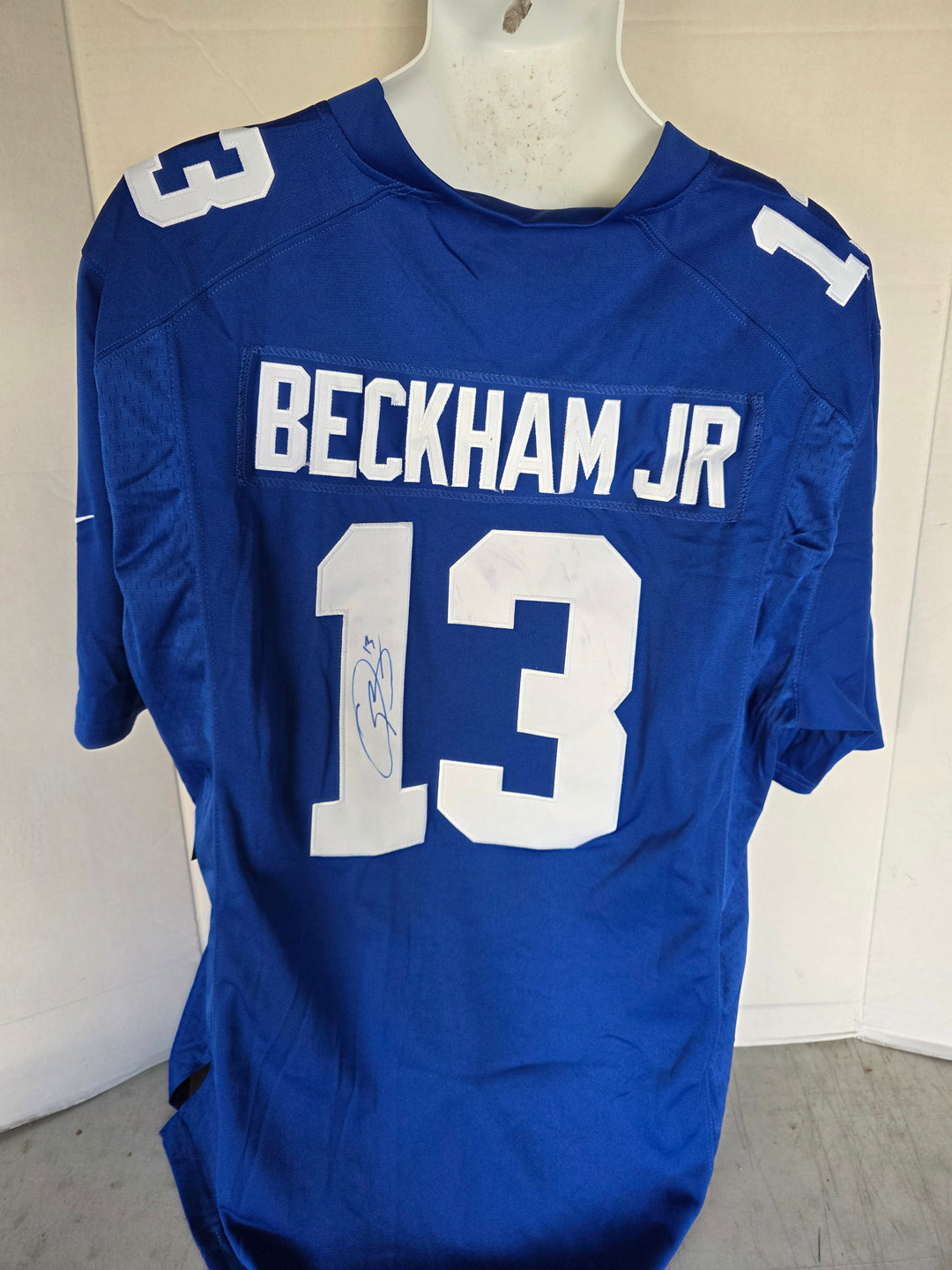 Odell Beckham Jr. New York Giants Nike XL Game Model Jersey Signed - original photo 2