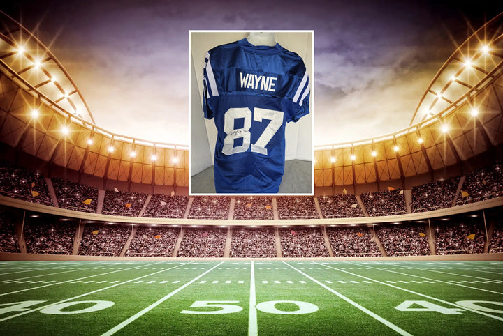 Reggie Wayne Indianapolis Colts Reebok Size 50 Jersey Signed - signed full view
