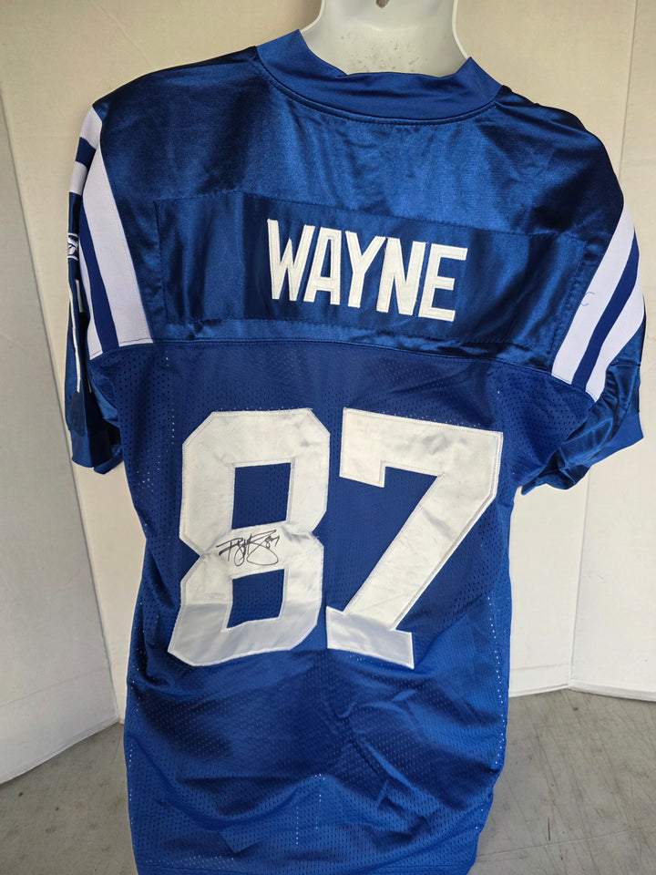 Reggie Wayne Indianapolis Colts Reebok Size 50 Jersey Signed - original photo 2