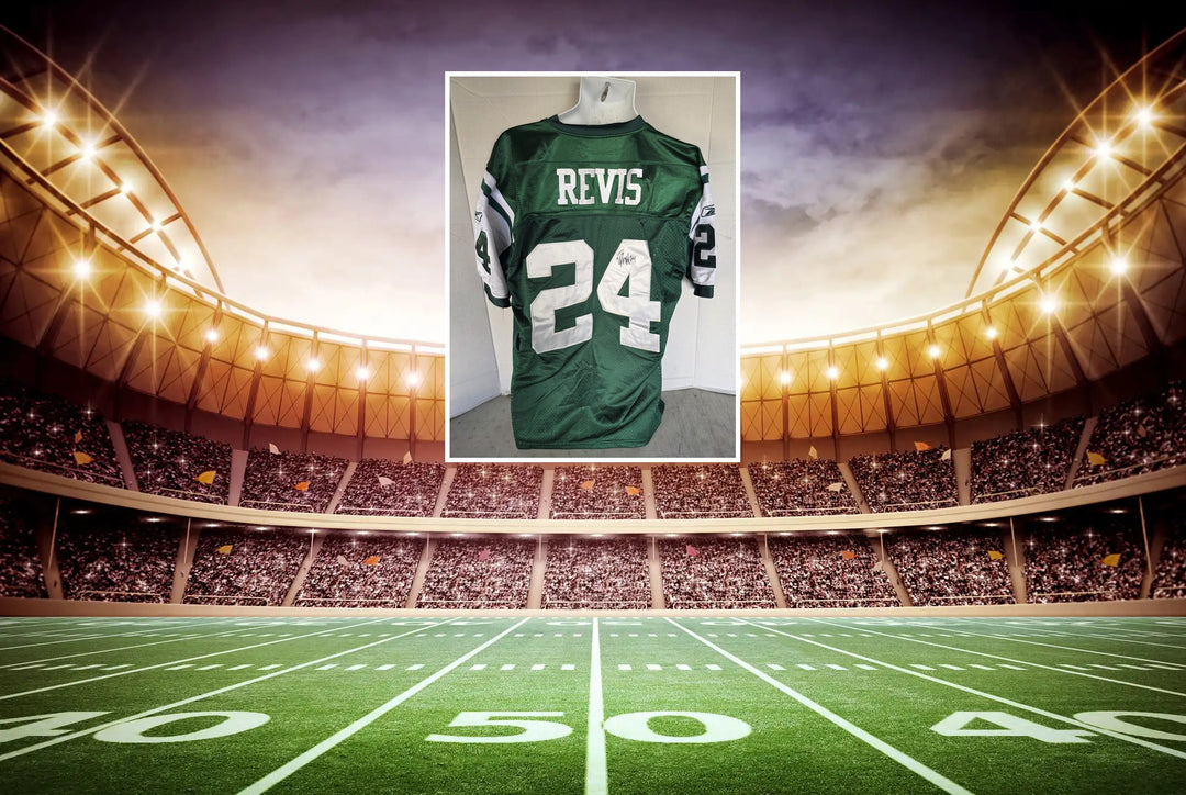 Darrelle Revis New York Jets Nike XL Game Model Jersey Signed - Green - signed full view