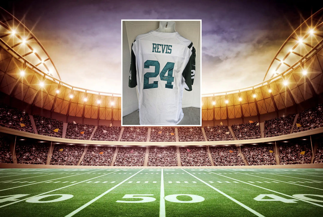 Darrelle Revis New York Jets Nike XL Game Model Jersey Signed - White - signed full view