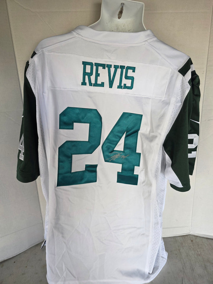 Darrelle Revis New York Jets Nike XL Game Model Jersey Signed - White - original photo 2