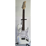 Load image into Gallery viewer, ACDC Angus and Malcolm Young Phil Rudd Brian Johnson Cliff Williams full size Stratocaster electric guitar signed with proof
