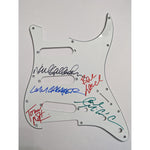 Load image into Gallery viewer, Liam and Noel Gallagher Oasis band signed Fender Stratocaster electric guitar pickguard signed with proof
