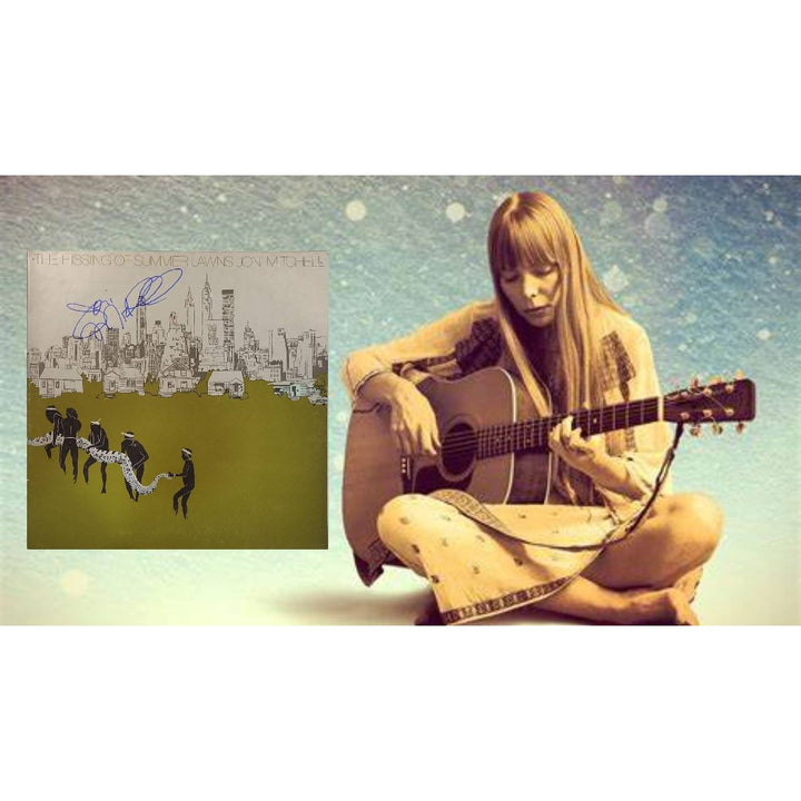 Joni Mitchell  "The Hissing of Summer Lawns" original LP signed with proof.