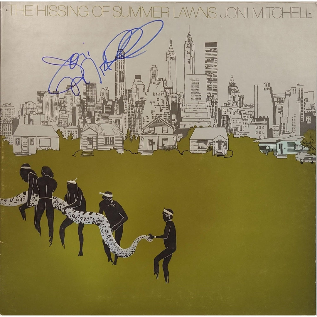 Joni Mitchell  "The Hissing of Summer Lawns" original LP signed with proof.