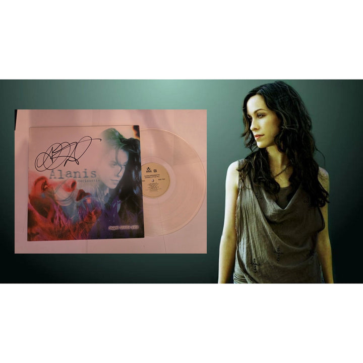 Alanis Morissette 'Jagged Little Pill' original LP signed with proof.
