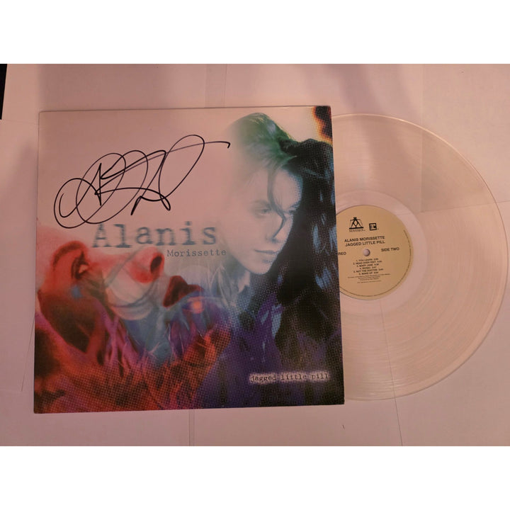 Alanis Morissette 'Jagged Little Pill' original LP signed with proof.