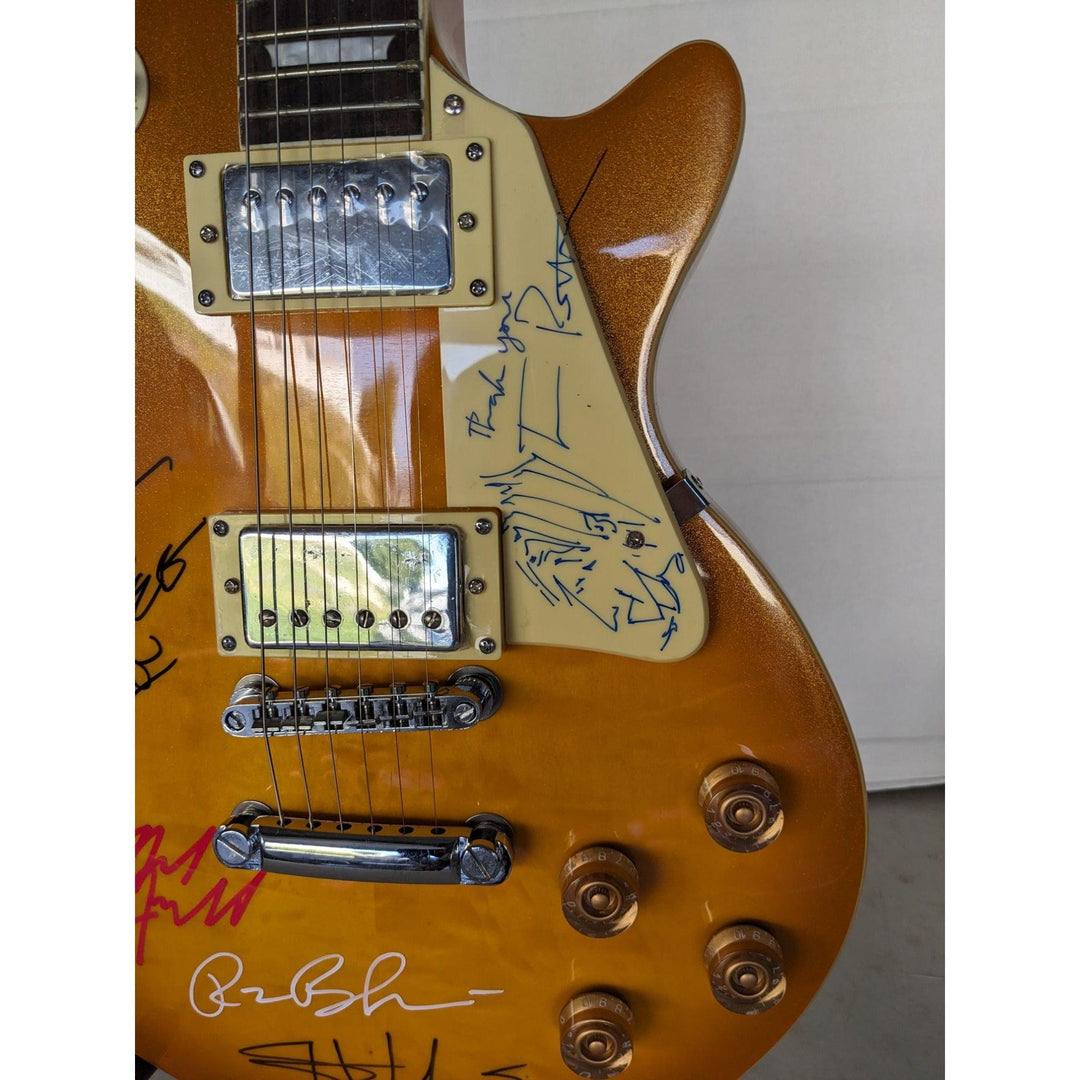 Tom Petty signed with sketch and the Heartbreakers vintage les paul full size electric guitar signed with proof