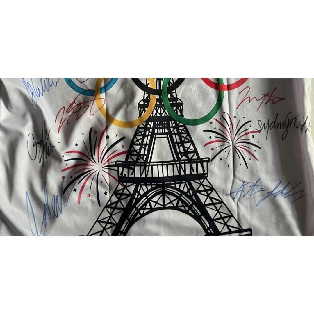 USA 2024 Paris Olympics Gold Medal Winners Simone Biles Stephen Curry LeBron James Scottie Scheffler (13) in all signed with proof