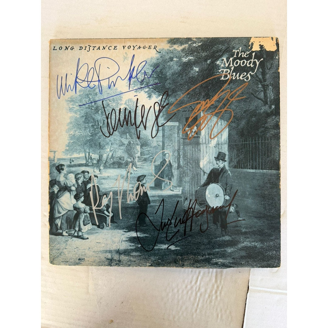 The Moody Blues "Long Distance Voyager" LP signed with proof.