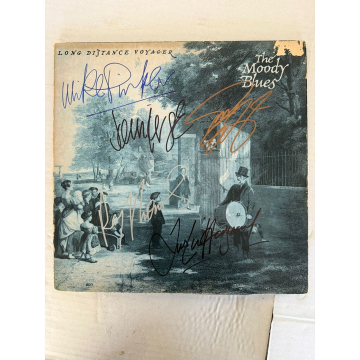 The Moody Blues "Long Distance Voyager" LP signed with proof.