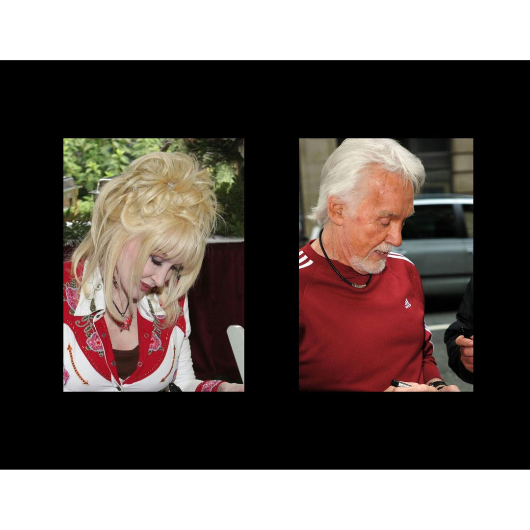 Dolly Parton Kenny Rogers  one of a kind full size acoustic guitar signed with proof