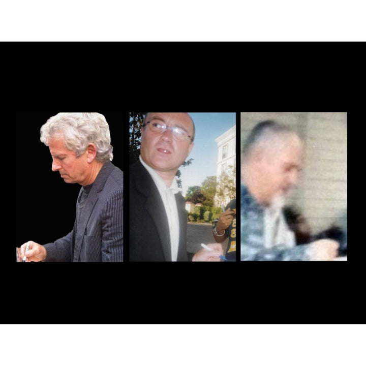 Genesis Phil Collins, Tony Banks, Peter Gabriel, Mike Rutherford full size acoustic guitar signed with proof and museum quality frame 29x54