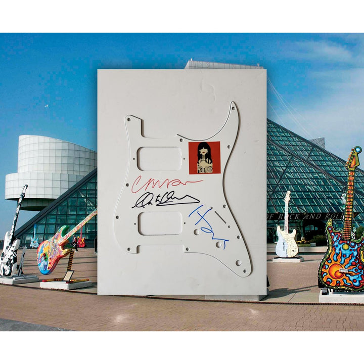 Chrissy Hynde and The Pretenders Fender Stratocaster electric pickguard signed with proof