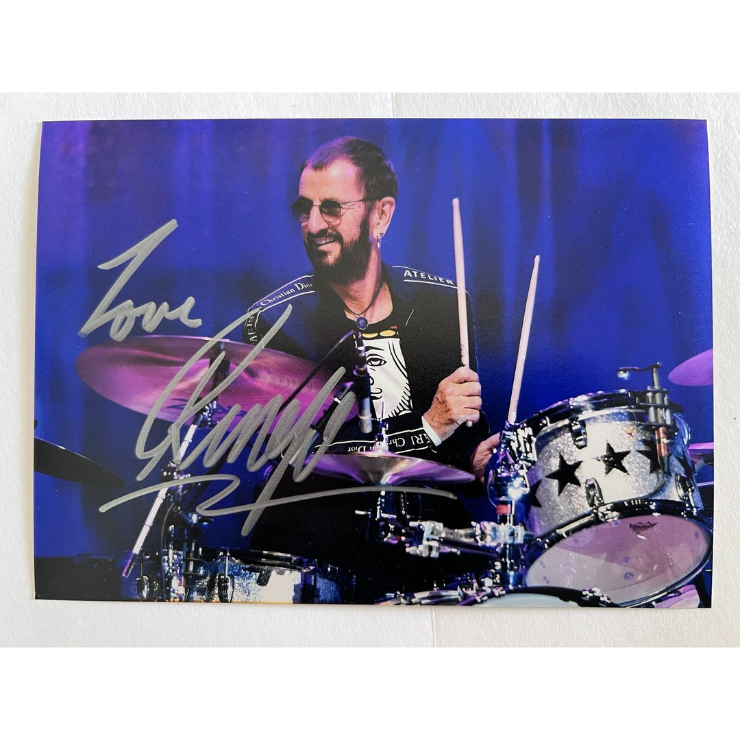 Ringo Starr legendary Beatles drummer 5x7 photo signed with proof