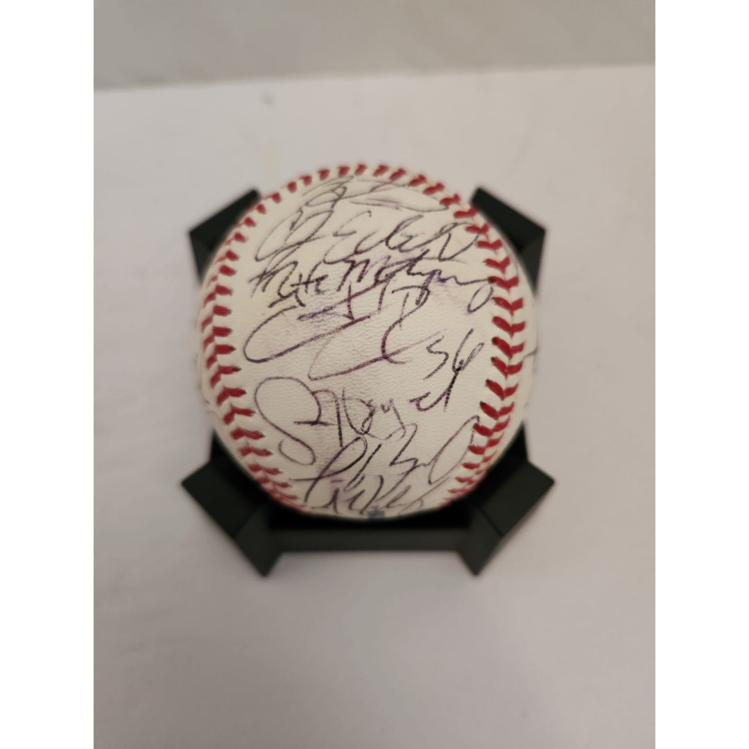 Anthony Rizzo Joe Maddon Chicago Cubs World Series champions team signed baseball