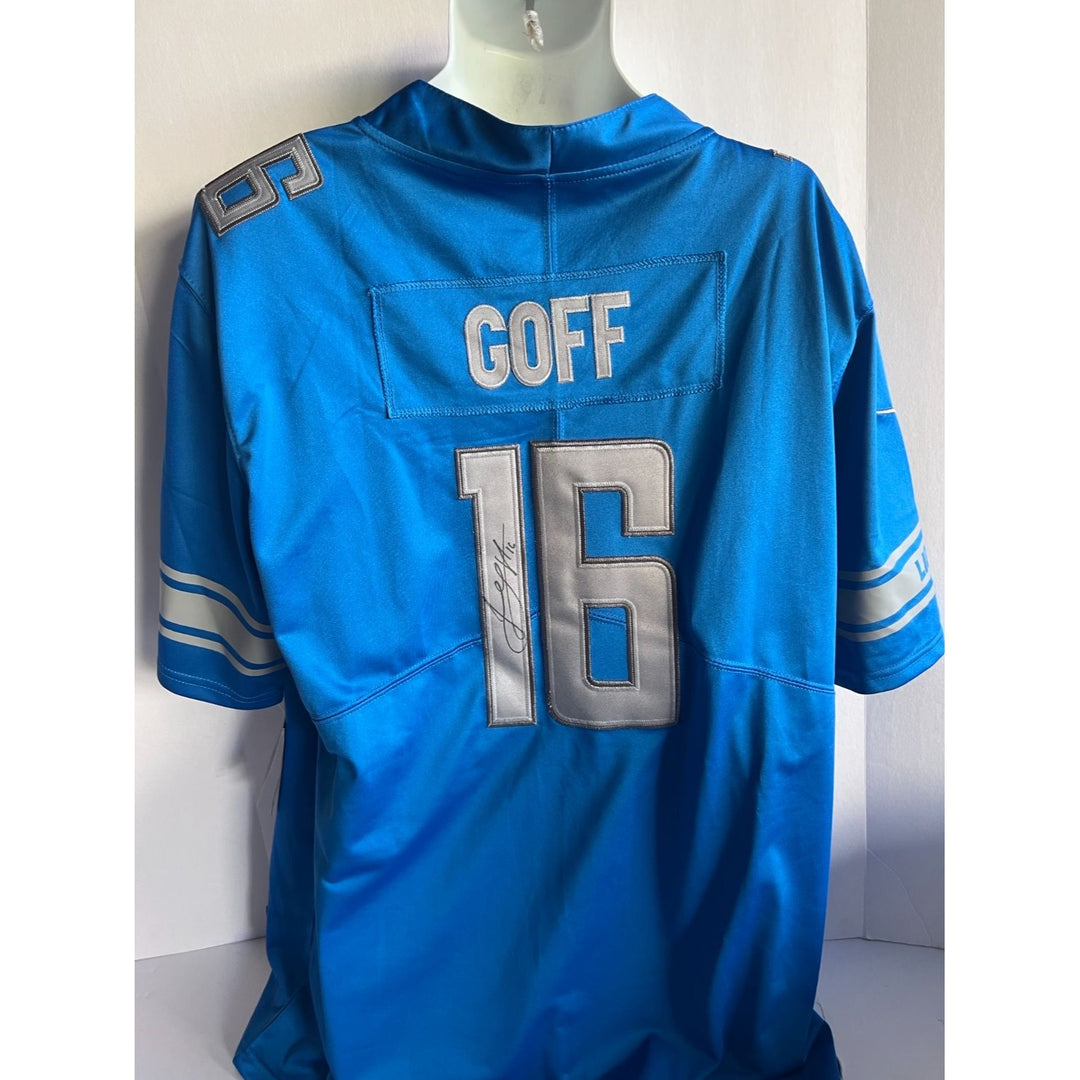 Jared Goff  Detroit Lions full size jersey signed with proof