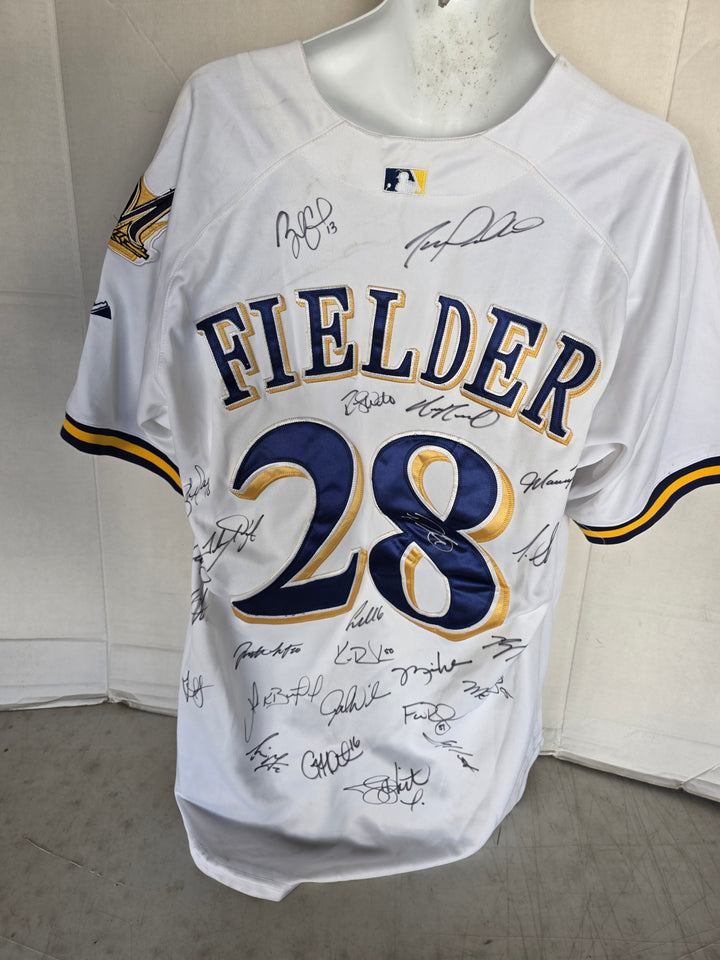 Milwaukee Brewers Prince Fielder team signed jersey back