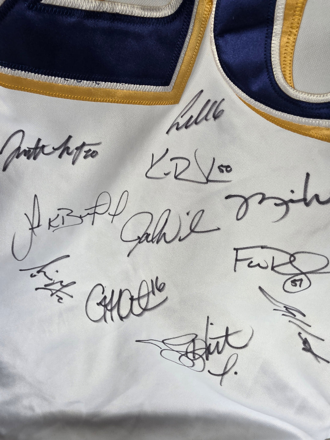 Milwaukee Brewers team signatures close-up 3