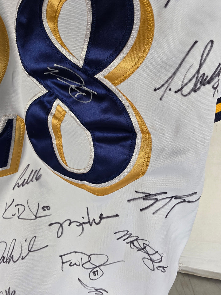 Milwaukee Brewers team signatures close-up 4