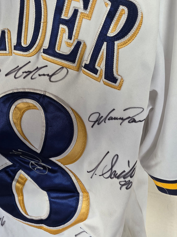 Milwaukee Brewers team signatures close-up 5
