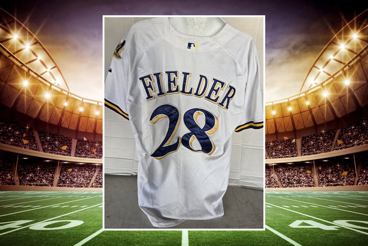 Prince Fielder Milwaukee Brewers signed jersey hero