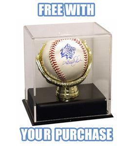 Ronald Acuna Jr, Matt Olson, Austin Riley, Sean Murphy Atlanta Braves Rawlings MLB Baseball signed with proof & free acrylic display case