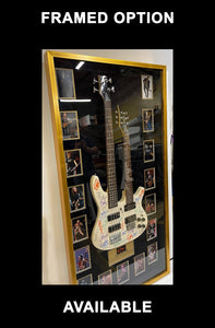 Guitar legends 36 signed in all Angus Young, Paul Simon, Jimmy Page, David Gilmour, Jimmy Hendix model guitar signed with proof
