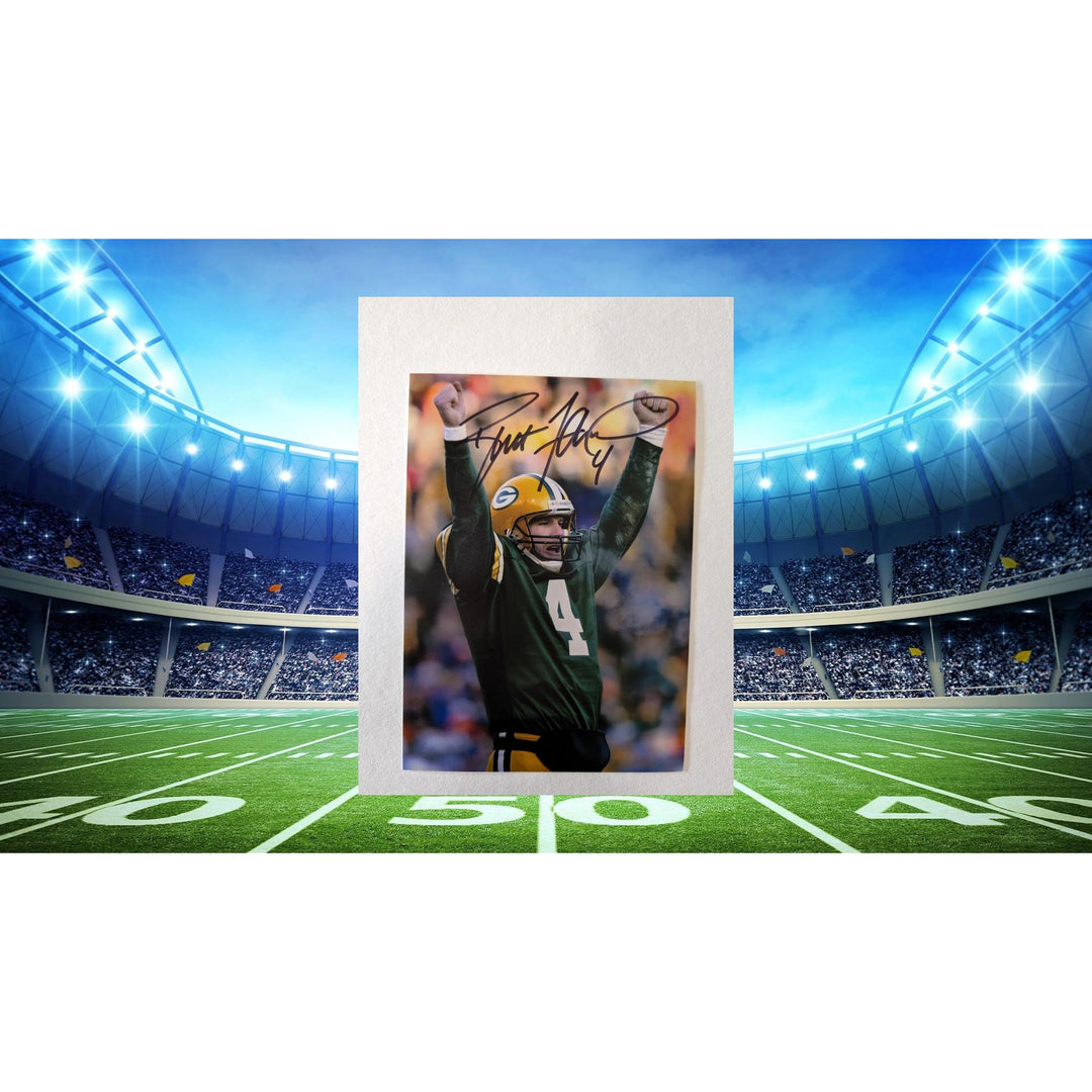 Brett Favre Green Bay Packers 5x7 photograph signed with proof