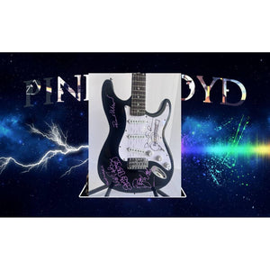 David Gilmour Roger Waters Nick Mason Richard Wright Pink Floyd full size Huntington electric guitar signed with proof