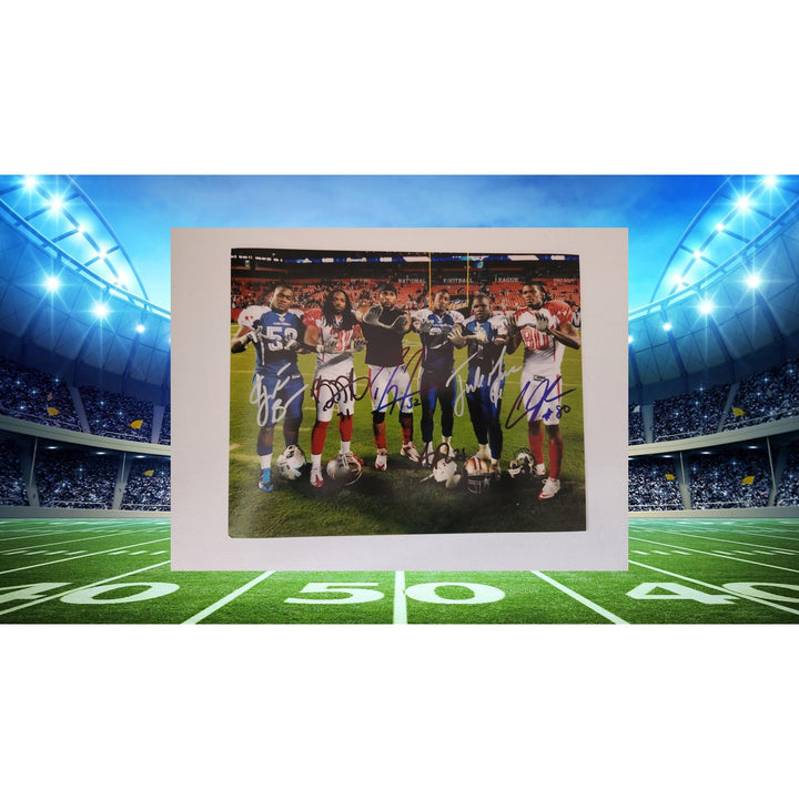 University of Miami Ray Lewis Frank Gore Andre Johnson Brandon Meriwether John Beason 8x10 photo signed