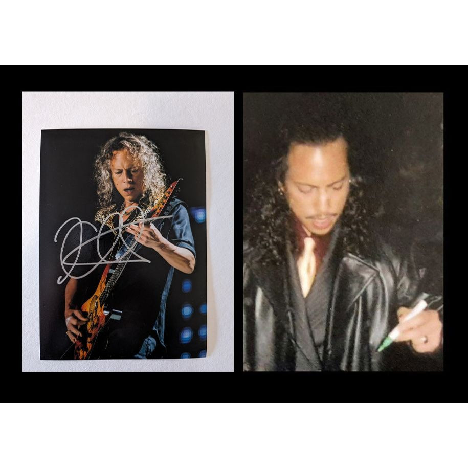 Kirk Hammett Metallica 5x7 photograph signed with proof