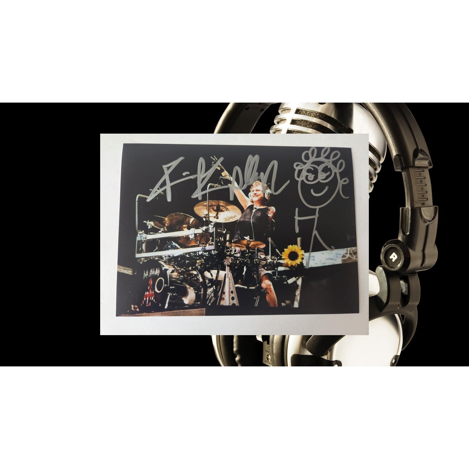 Rick Allen legendary Def Leppard drummer 5x7 photo signed with proof