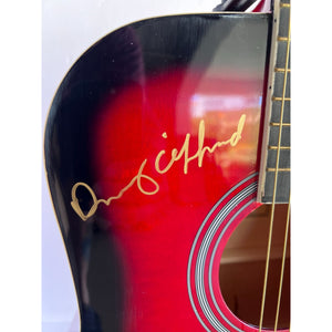 CCR John Fogerty Stu Cook Doug Clifford full size acoustic guitar signed with proof