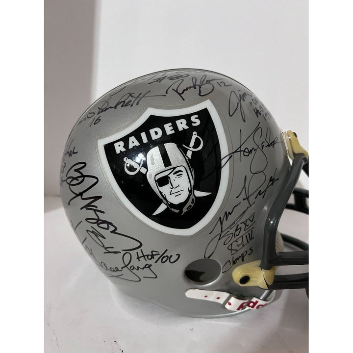 Al Davis John Madden Howie Long Bo Jackson 21 Oakland and Los Angeles Raiders signed helmet with proof