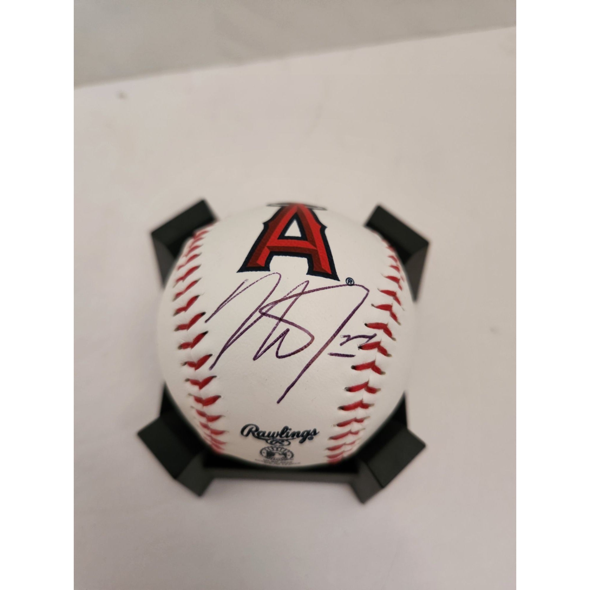 Mike Trout California Angels Rawlings Baseball signed with proof free acrylic display case